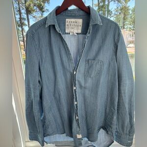 Frank & Eileen denim button down shirt. Large